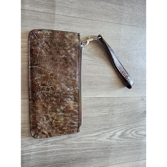 Patricia Nash Navelli Leather Tote Wristlet Set Brown & Turquoise Tooled Leather - Picture 14 of 16